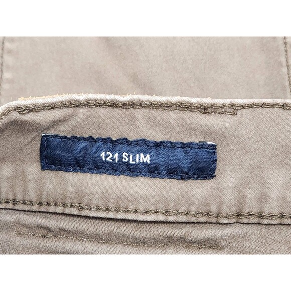 Lucky Brand 121 Slim Straight Jeans Men's 33x30 Brown Stretch Chino Preppy - Picture 4 of 7